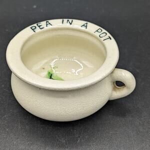 Vintage Made In Japan Novelty Decor Ceramic Pea In A Pot
